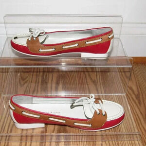 ETIENNE AIGNER Lake Red Leather Slip-On Shoes 10M